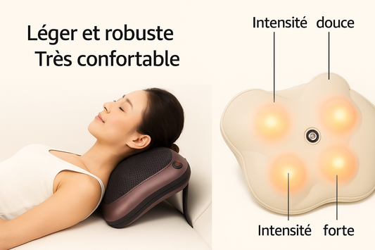 Coussin de Massage Shiatsu électrique